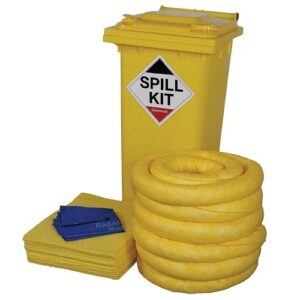 120L Chemical Spill Kit in Wheeled Bin