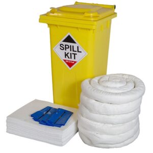 120L Oil and Fuel Spill Kit in Wheeled Bin